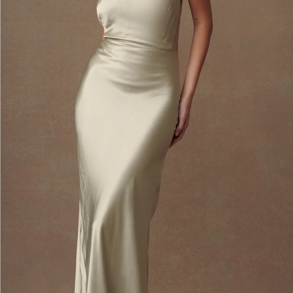 Meshki Esther Satin Cowl Maxi Dress - Sage